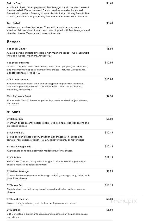 Jan & Tony's Pizza - Plain City, OH menu_pic