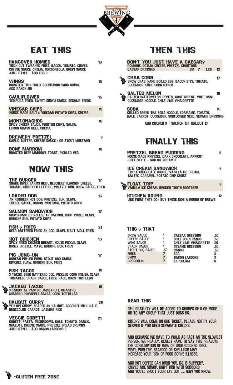 Seward Brewing Company - Seward, AK menu_pic