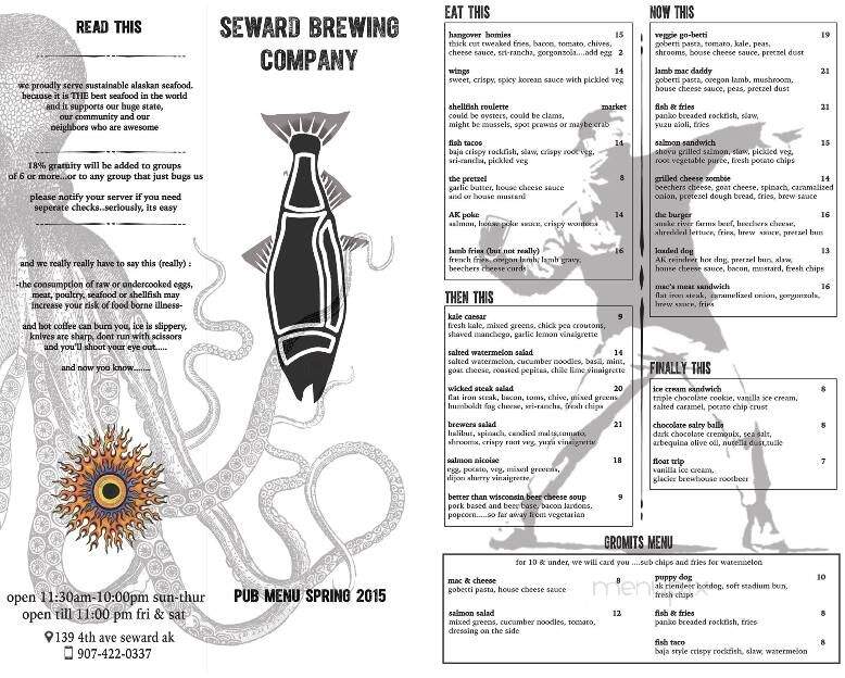 Seward Brewing Company - Seward, AK menu_pic