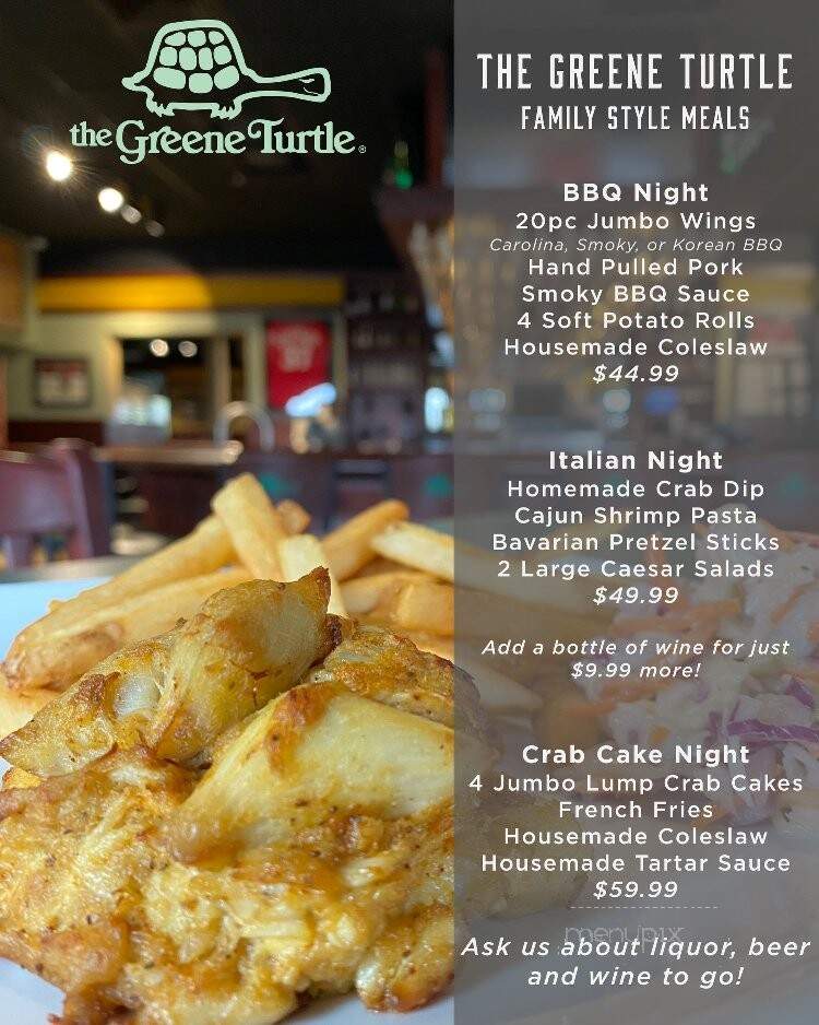 The Green Turtle - Hagerstown, MD menu_pic