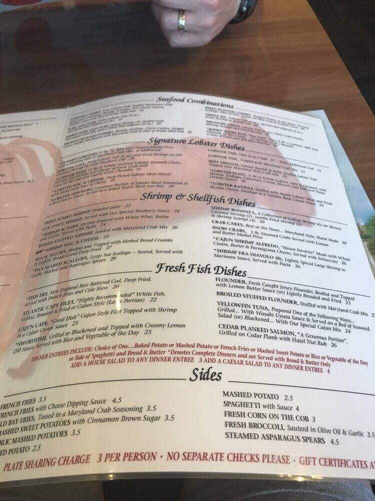 Schellenger's Restaurant - Wildwood, NJ menu_pic