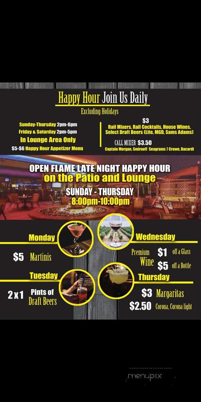 Open Flame - Hales Corners, WI menu_pic