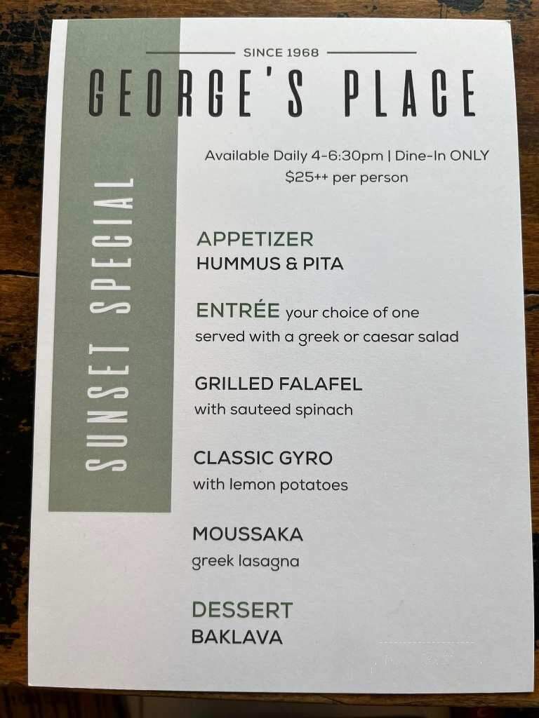 George's Place Court House - Court House, NJ menu_pic