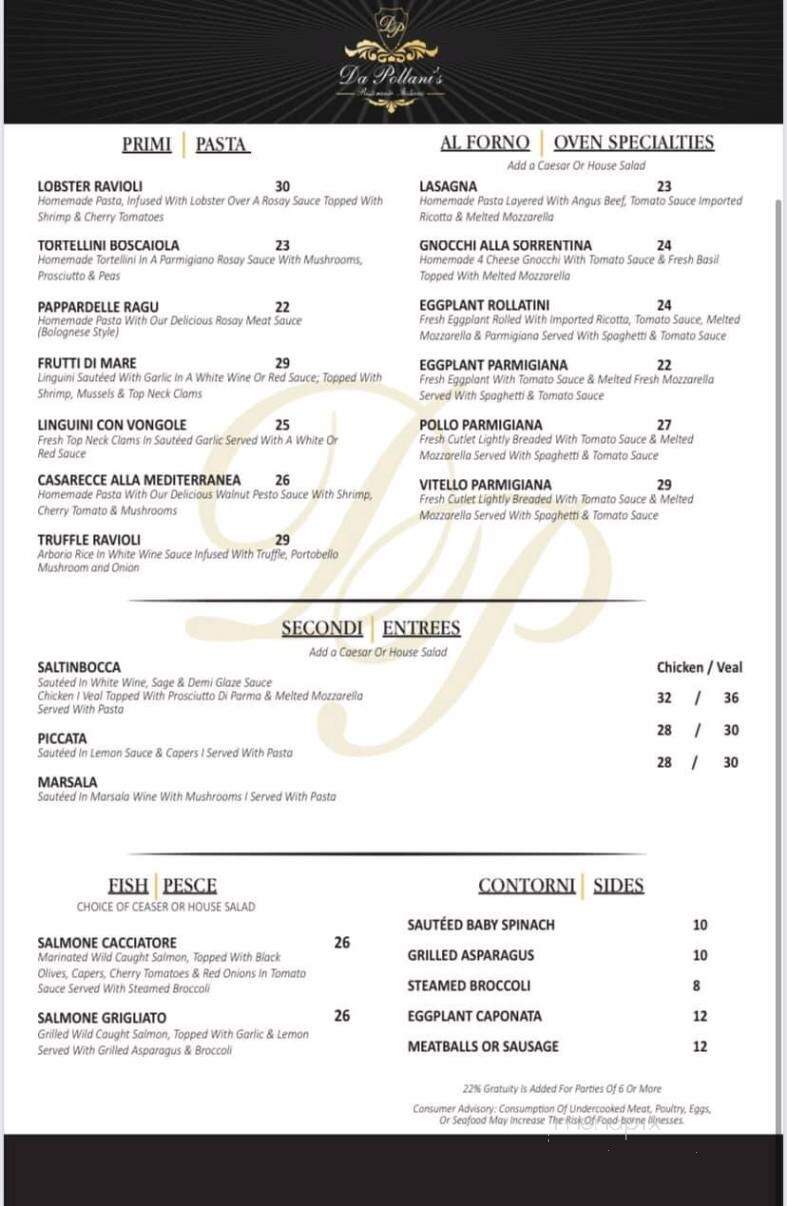 Da Pollani's - Largo, FL menu_pic