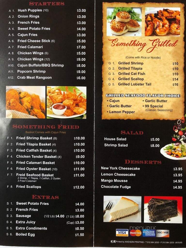 Pier 99 - Gambrills, MD menu_pic