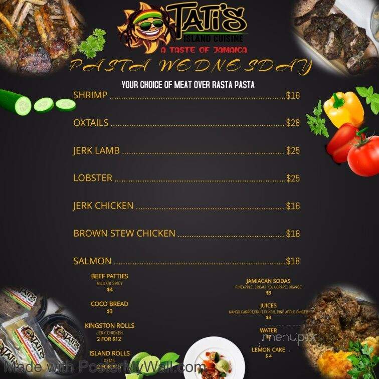 Tati's Island Cuisine - Columbia, SC menu_pic