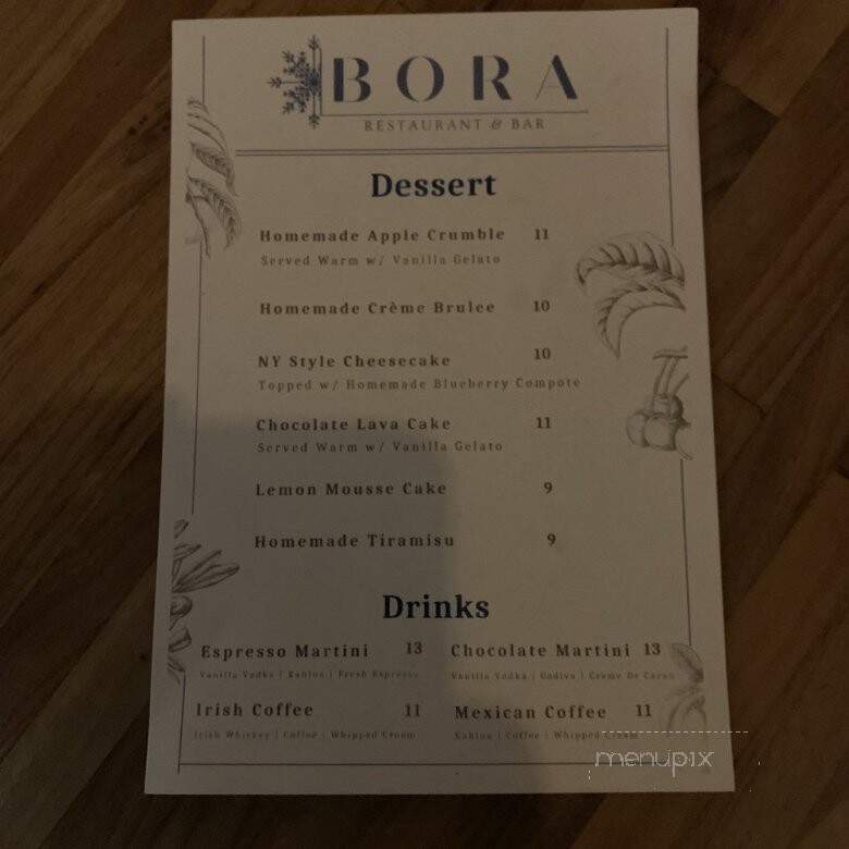 Bora Restaurant - Bethel, CT menu_pic