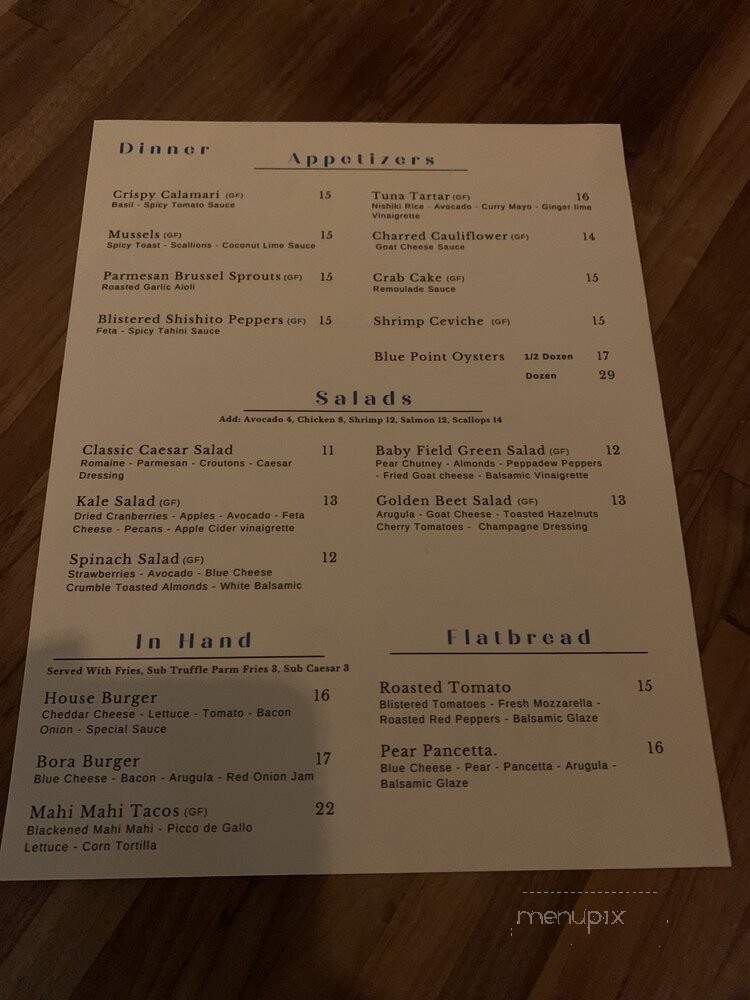 Bora Restaurant - Bethel, CT menu_pic