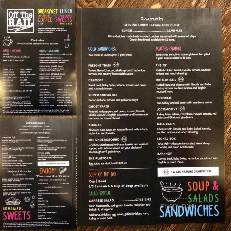 Off The Rail - Elkhart Lake, WI menu_pic