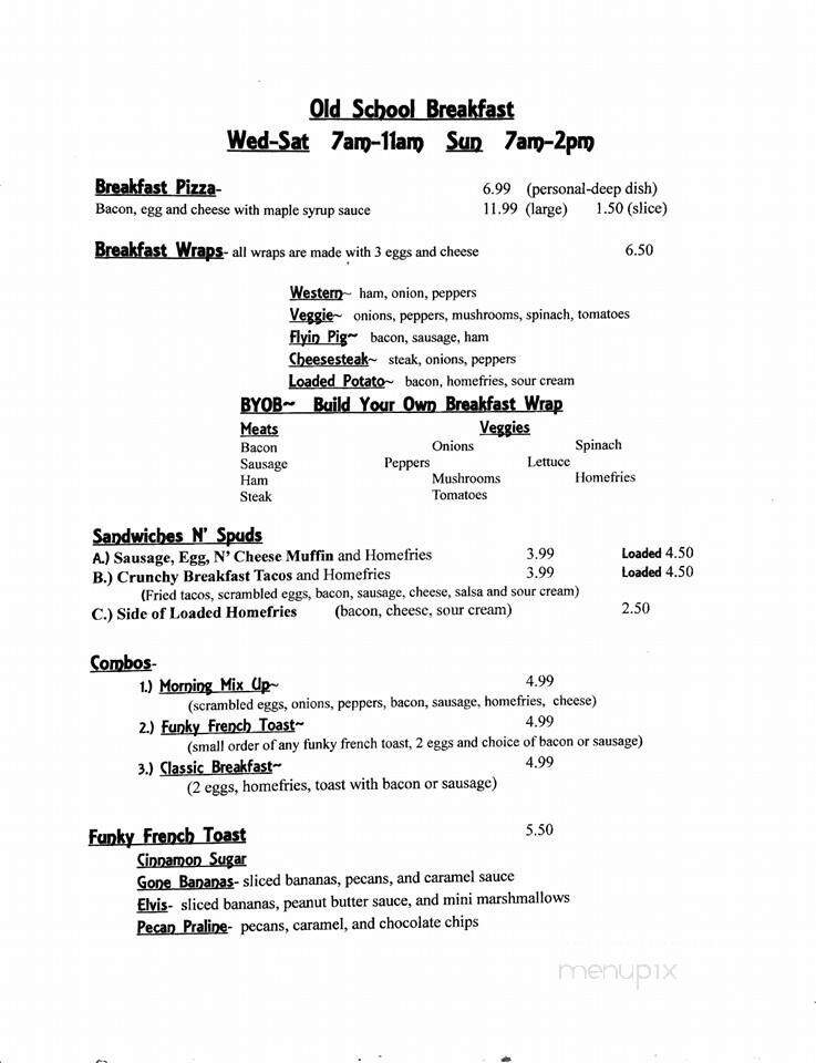 Old School Pizza - Williamsport, PA menu_pic