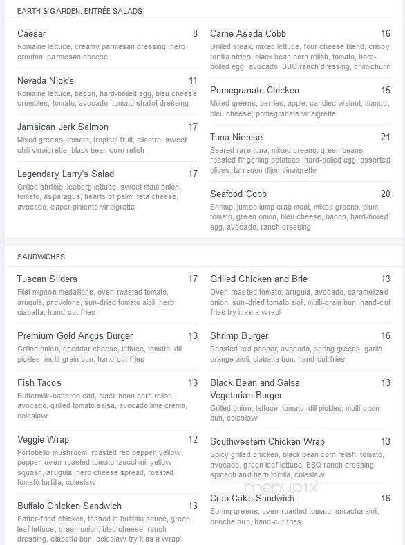 Nick's Fishmarket - Chicago, IL menu_pic