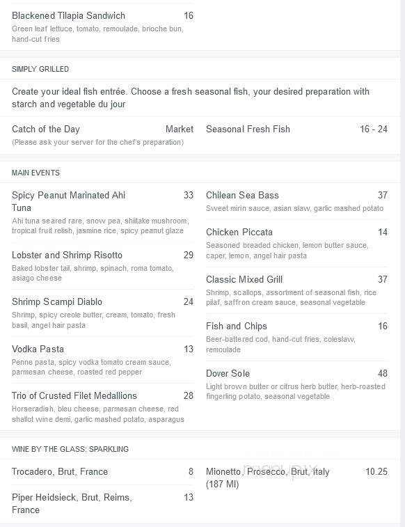 Nick's Fishmarket - Chicago, IL menu_pic