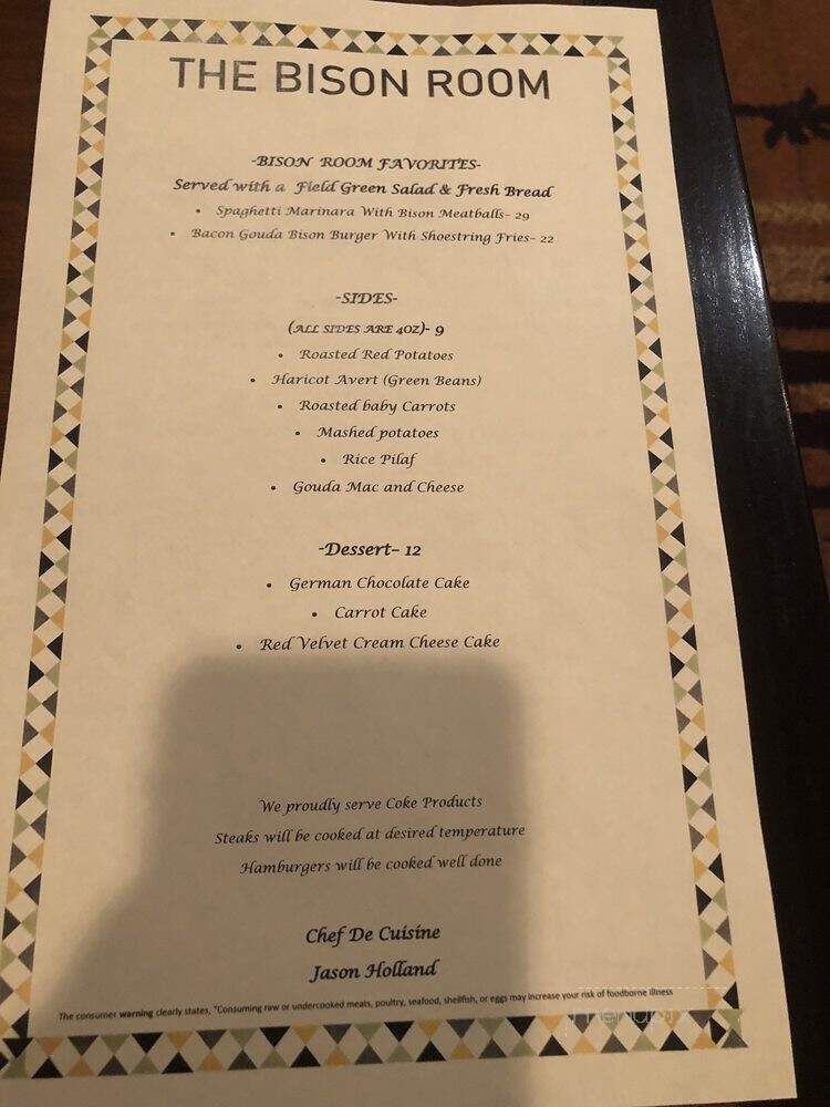 4 Bears Casino & Lodge - New Town, ND menu_pic