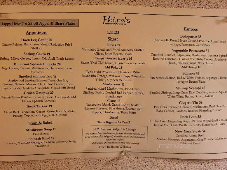 Petra's Cafe - Mammoth Lakes, CA menu_pic
