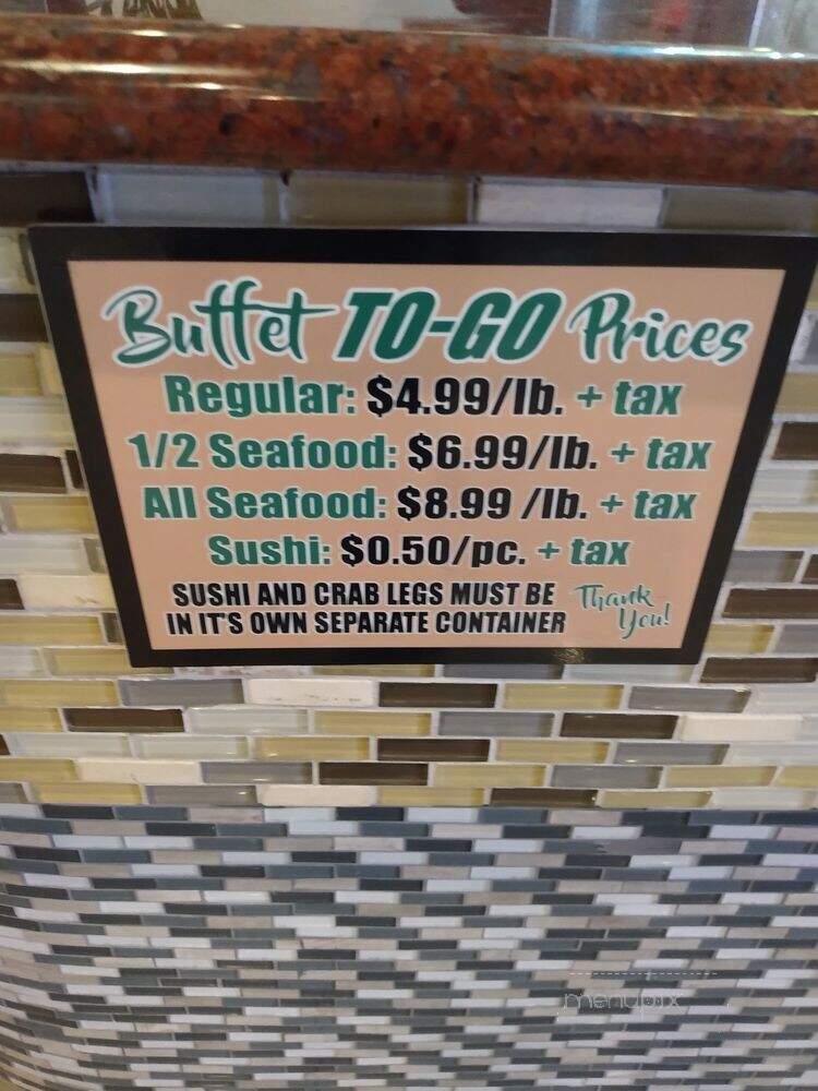 Fusion buffet - Lawton, OK menu_pic
