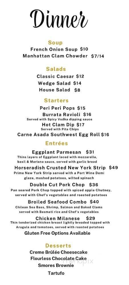 Cafe Volo - West Hampton Beach, NY menu_pic
