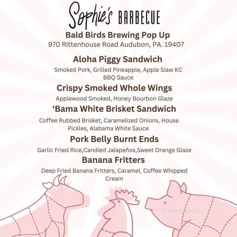 Sophie's BBQ - Ardmore, PA menu_pic