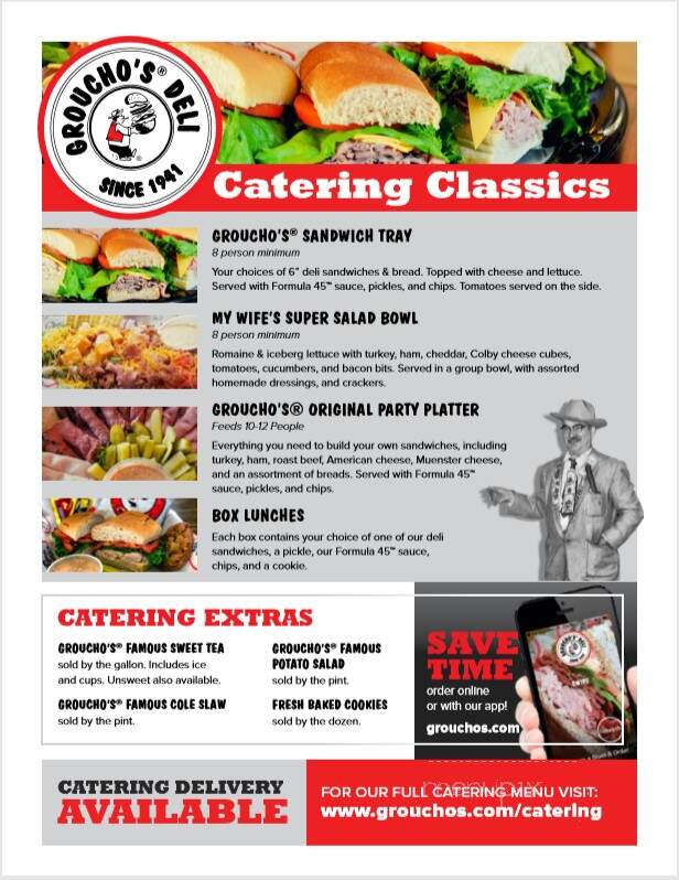Groucho's Deli - Aiken, SC menu_pic