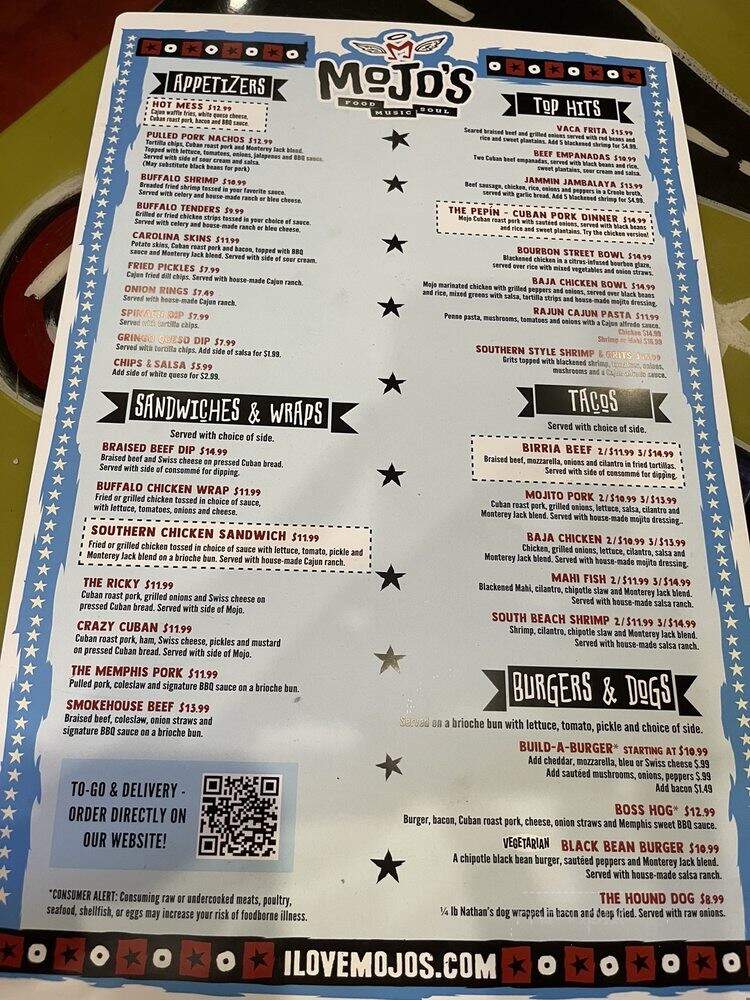 Mojo Grill and Catering Company - Ocala, FL menu_pic