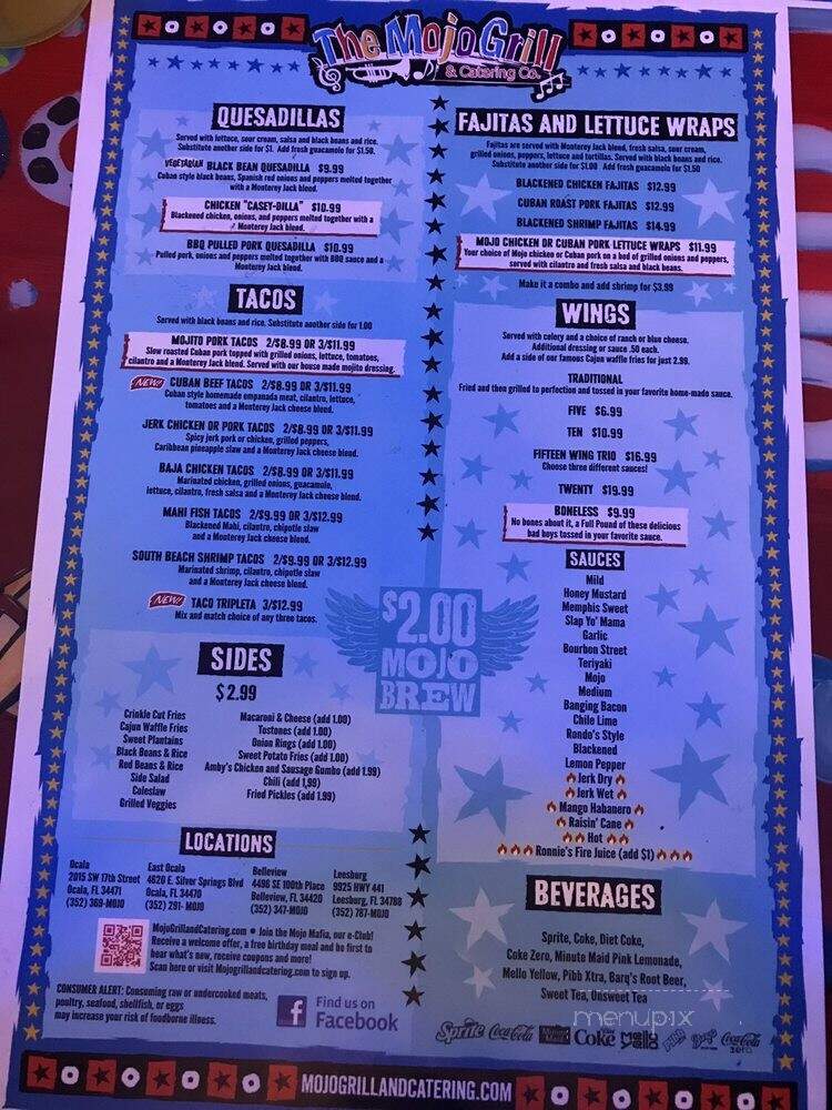 Mojo Grill and Catering Company - Ocala, FL menu_pic