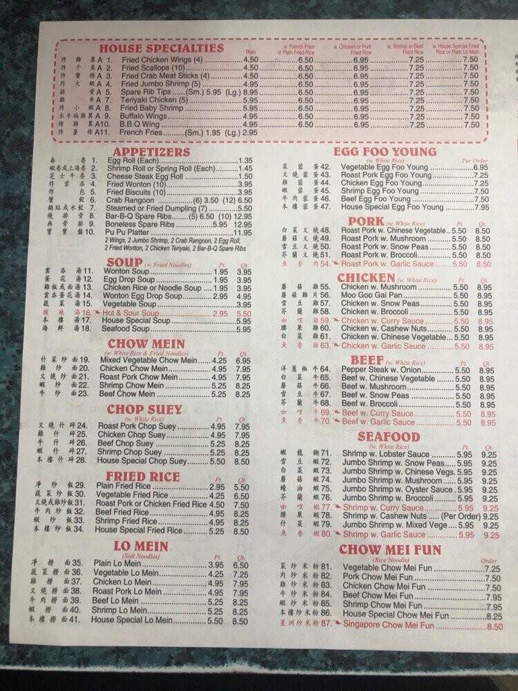 Lam's Garden - Nashville, NC menu_pic
