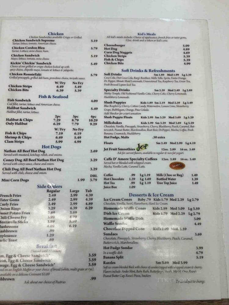 Ronnie D's Drive In - Colville, WA menu_pic