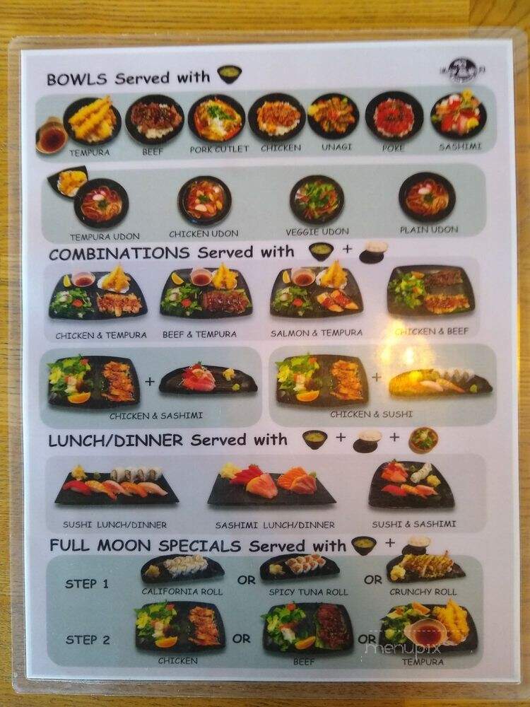 Full Moon Sushi - San Clemente, CA menu_pic