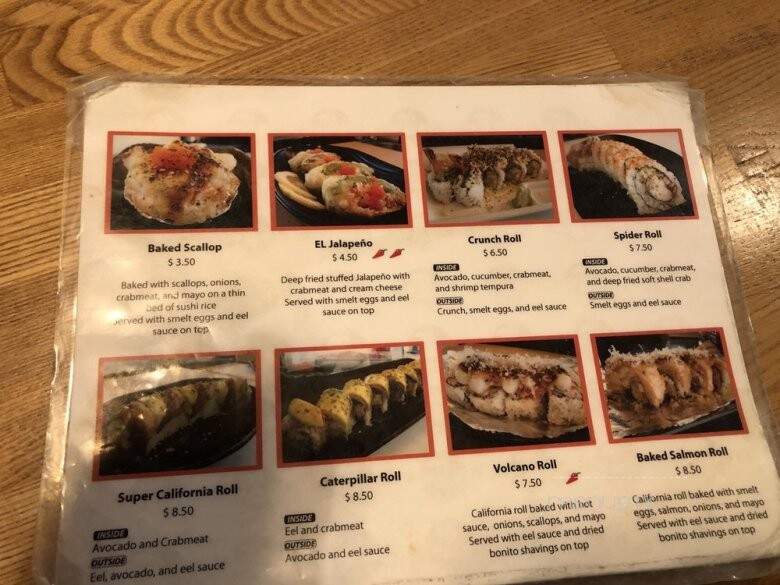 Full Moon Sushi - San Clemente, CA menu_pic