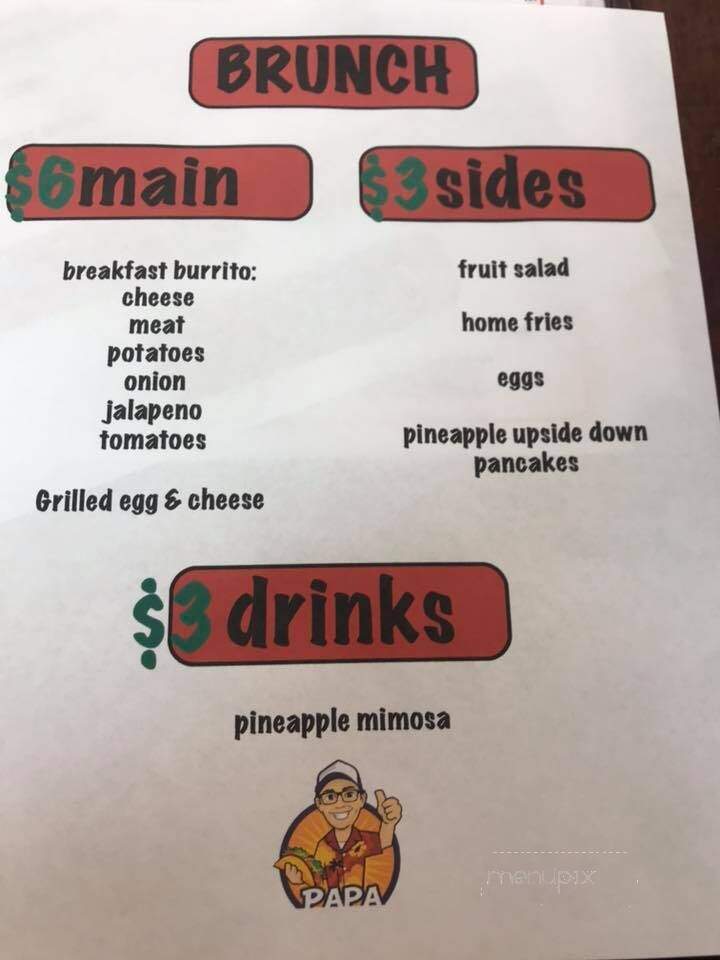 Papa Pineapples - Summerfield, FL menu_pic