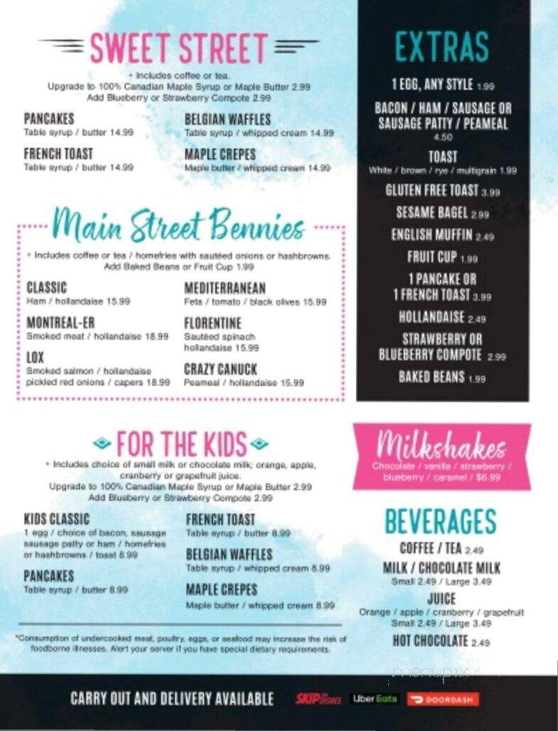 Main Street Cafe - Ottawa, ON menu_pic