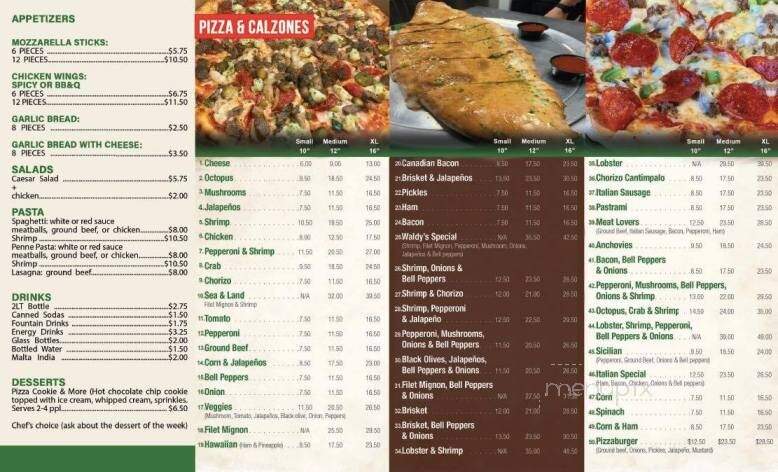 Waldy's Pizza World & More - Killeen, TX menu_pic