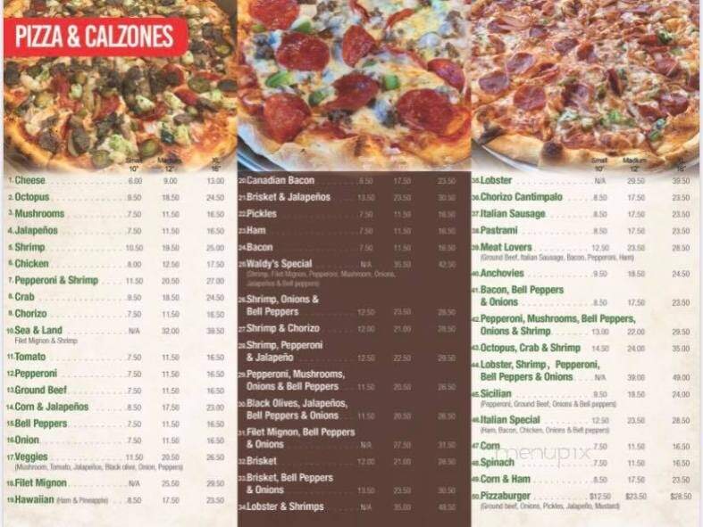 Waldy's Pizza World & More - Killeen, TX menu_pic