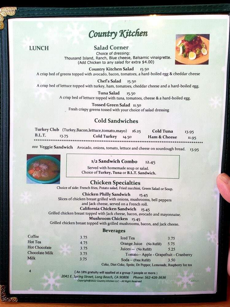 Country Kitchen - Long Beach, CA menu_pic
