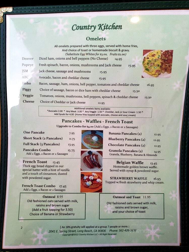 Country Kitchen - Long Beach, CA menu_pic
