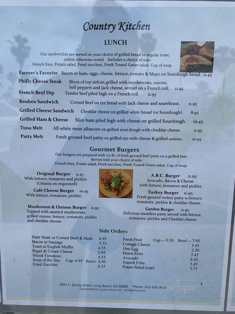 Country Kitchen - Long Beach, CA menu_pic