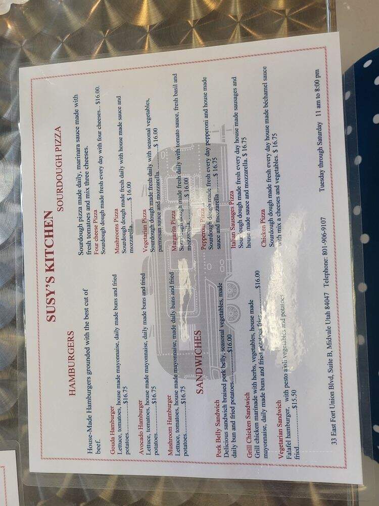 Susy's Kitchen - Midvale, UT menu_pic