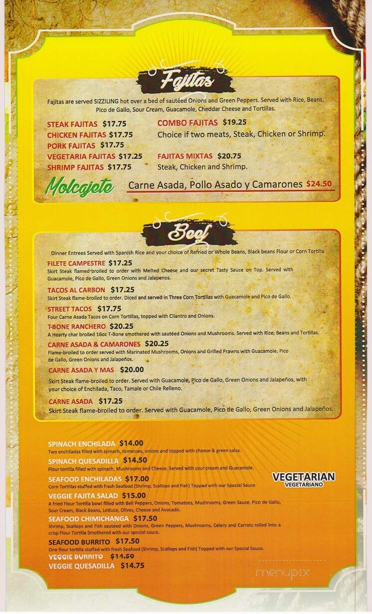 El Molcajete Mexican Grill - Port Ludlow, WA menu_pic