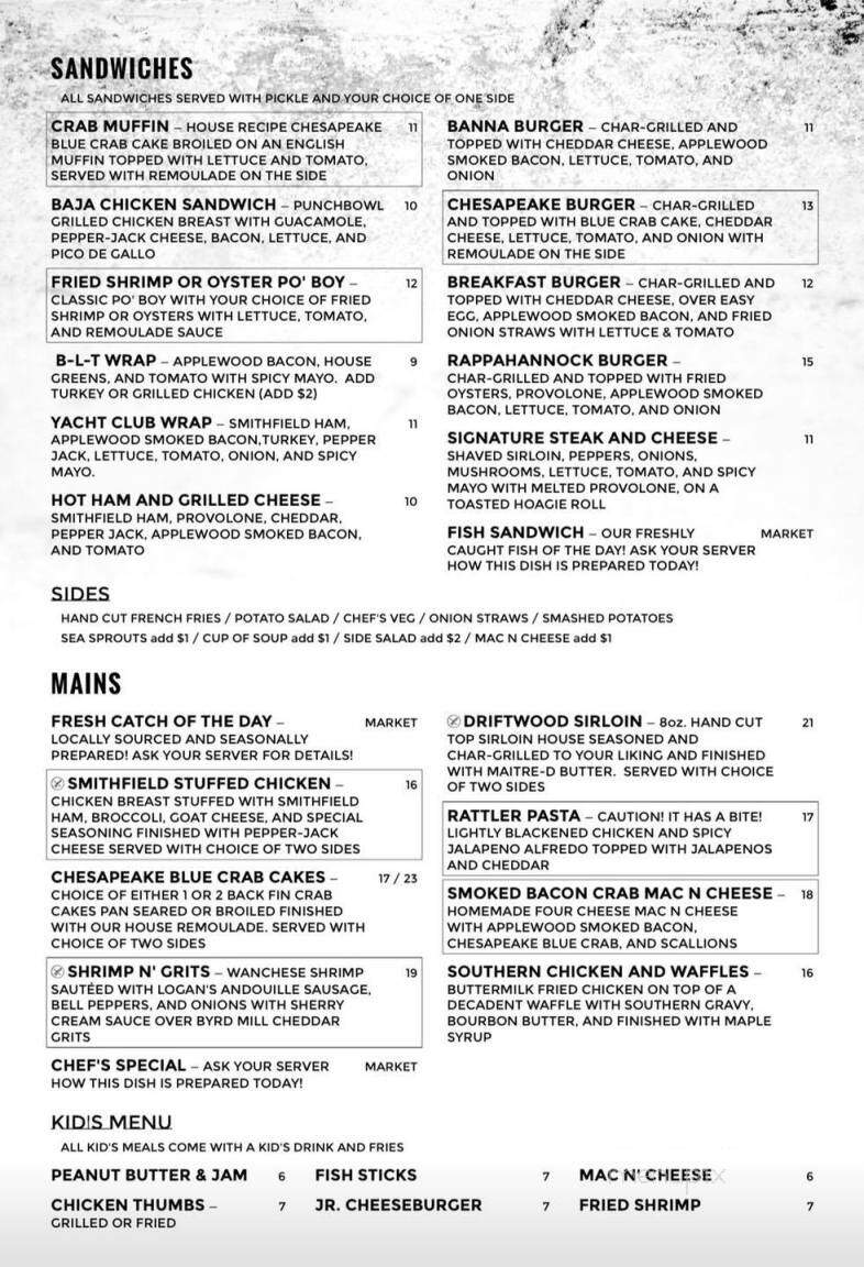 Portside Grill on Urbanna Creek - Urbanna, VA menu_pic