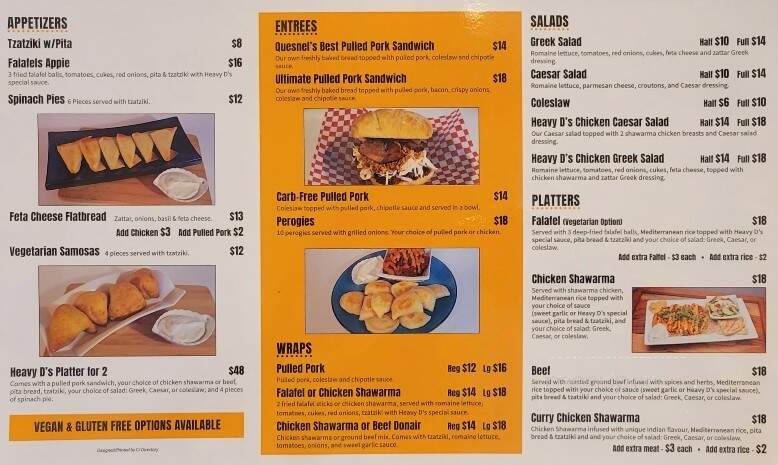 Heavy D's BBQ - Quesnel, BC menu_pic