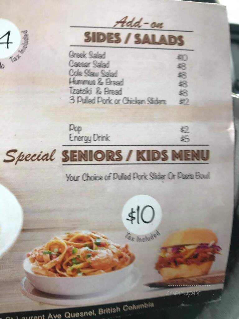 Heavy D's BBQ - Quesnel, BC menu_pic