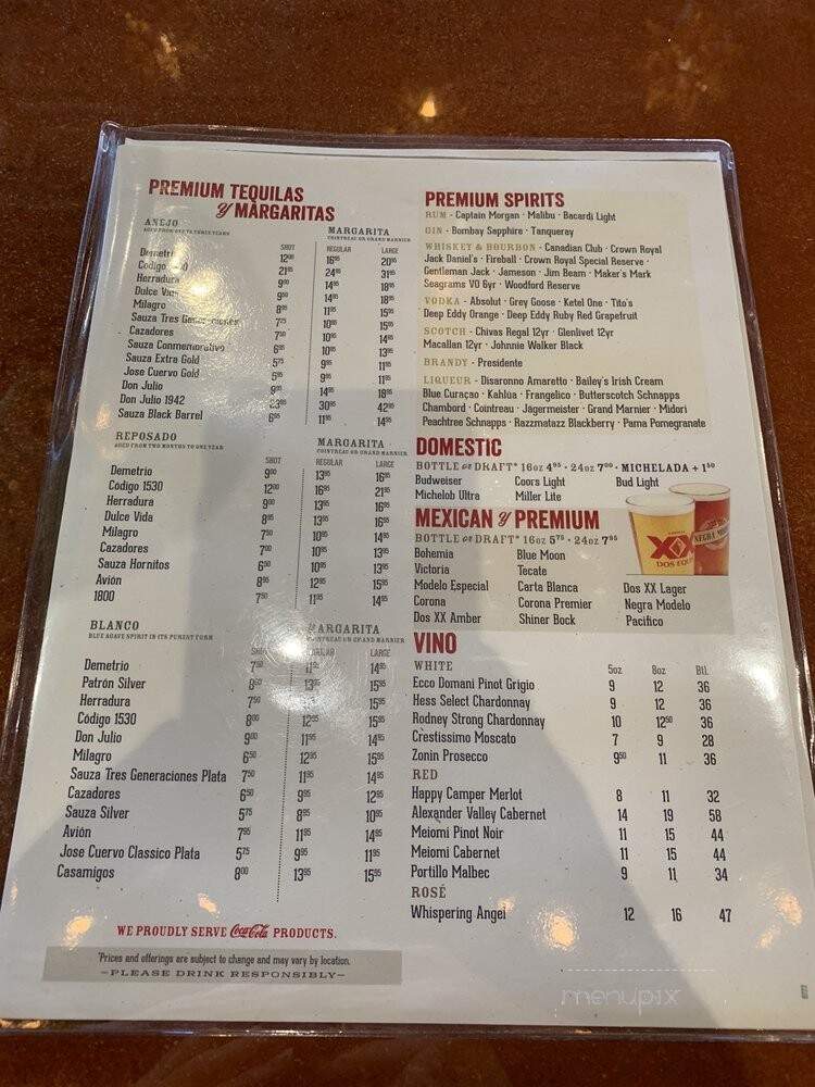 Lupe Tortilla - New Braunfels, TX menu_pic