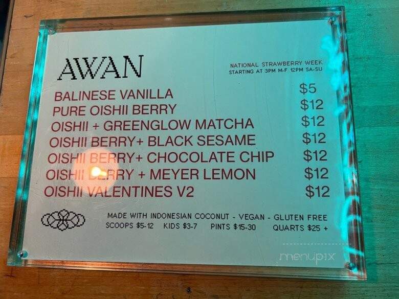 Awan - West Hollywood, CA menu_pic