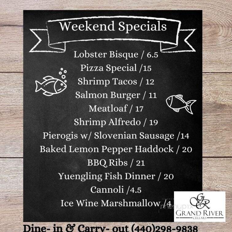Grand River Cellars - Madison, OH menu_pic