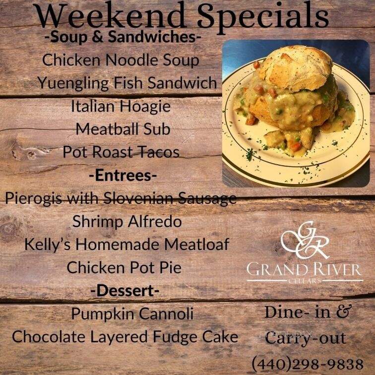 Grand River Cellars - Madison, OH menu_pic
