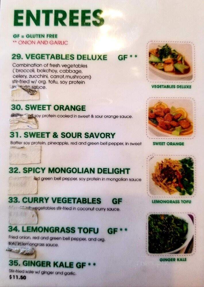 Blossom Vegan - Pleasanton, CA menu_pic