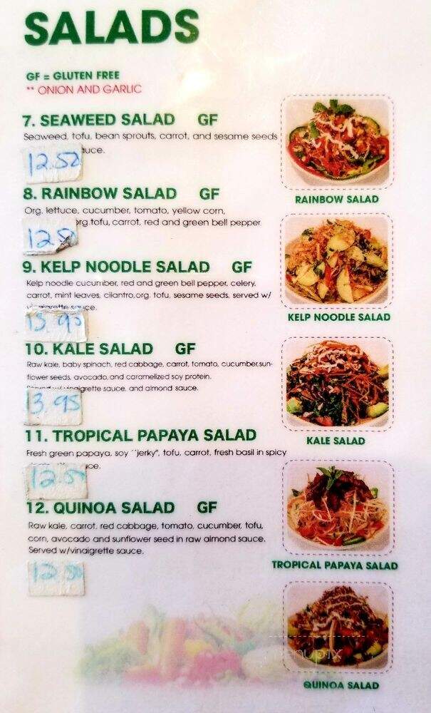 Blossom Vegan - Pleasanton, CA menu_pic