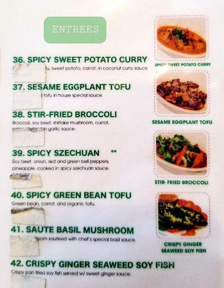 Blossom Vegan - Pleasanton, CA menu_pic