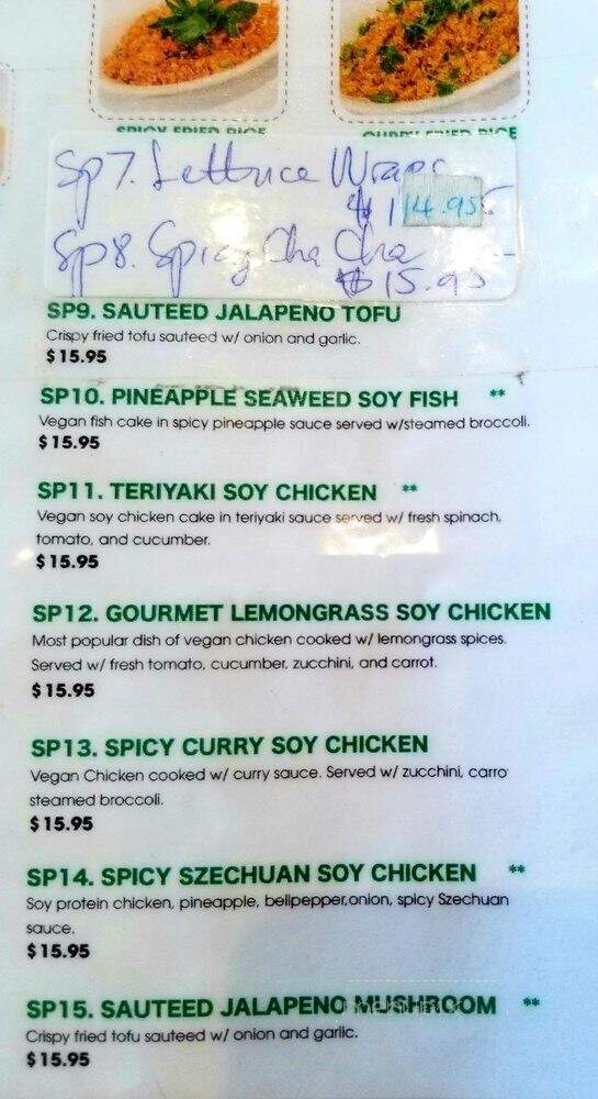 Blossom Vegan - Pleasanton, CA menu_pic