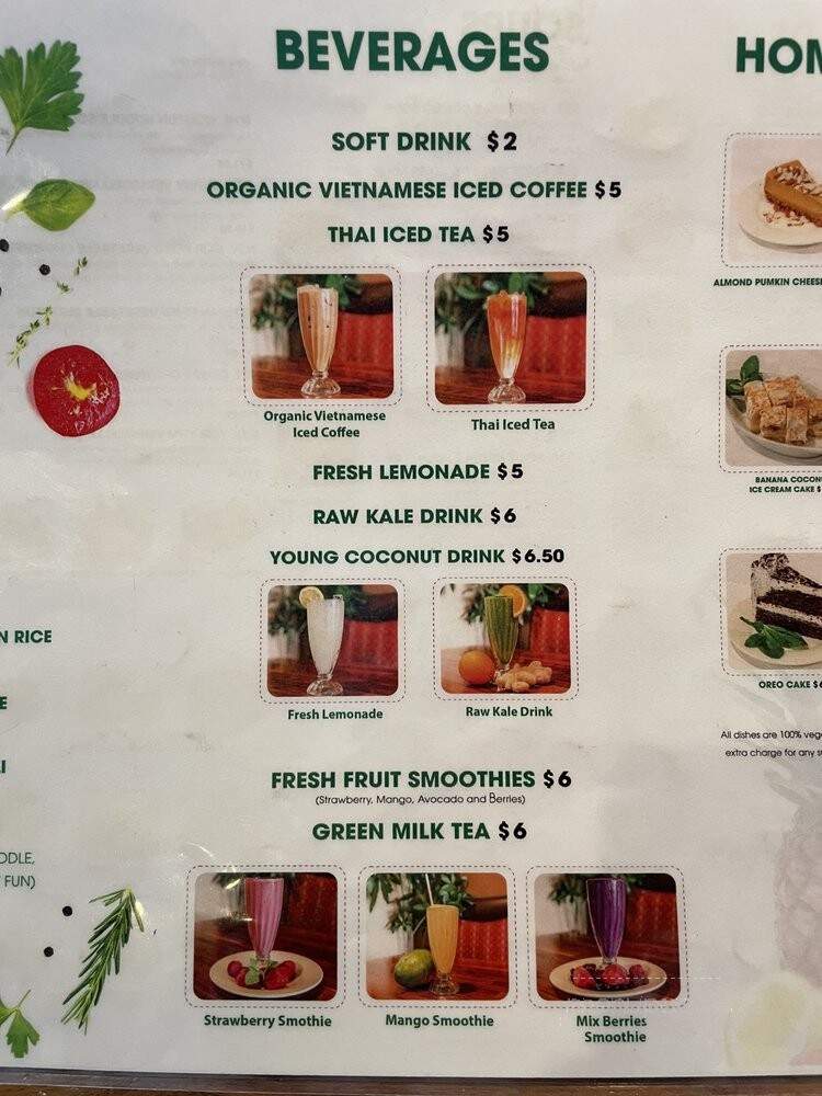 Blossom Vegan - Pleasanton, CA menu_pic
