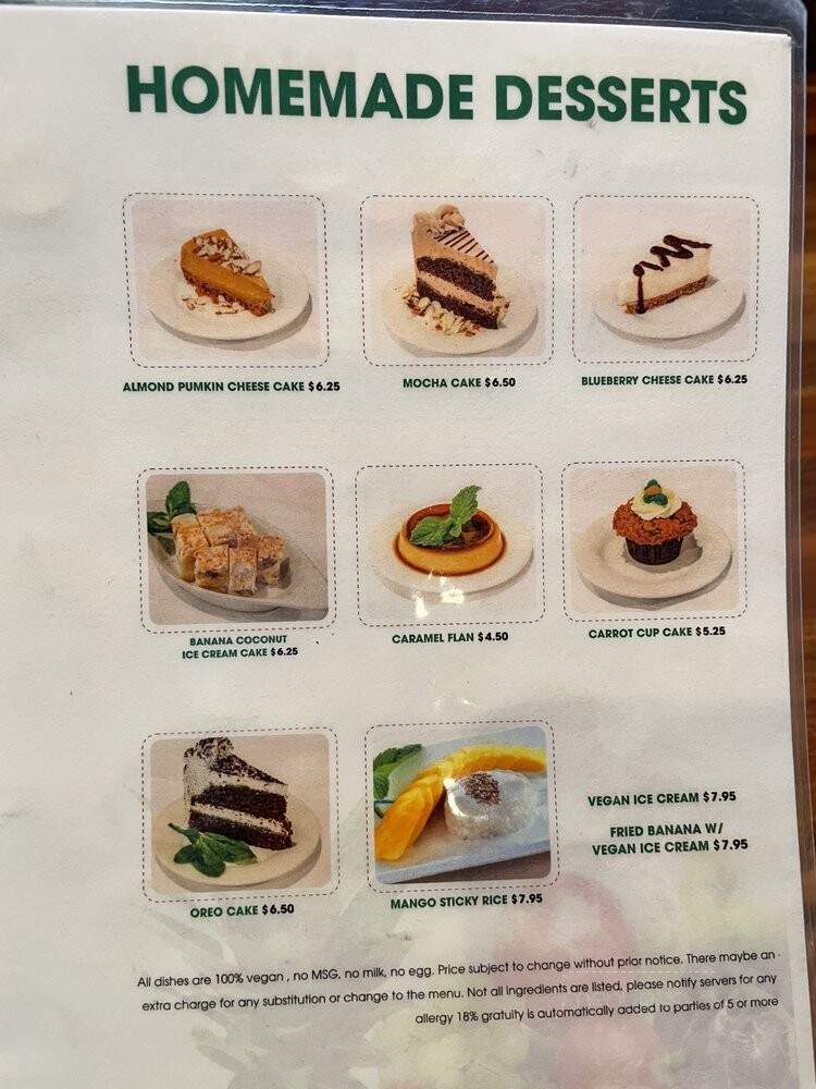 Blossom Vegan - Pleasanton, CA menu_pic